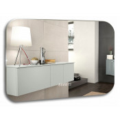 Зеркало Azario Шампань ФР00001037 80х55 c подсветкой, диммером и часами