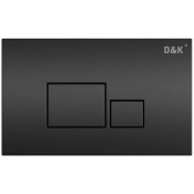Клавиша смыва D&K Quadro DB1519025, универсальная, черный