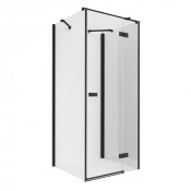 Душевой уголок New Trendy Reflexa Black R EXK-1376 100X110 черный/прозрачное