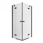 Душевой уголок New Trendy Reflexa Black EXK-1338/EXK-1335 100х80 черный/прозрачное