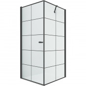 Душевой уголок New Trendy New Soleo Black D-0285A/D-0120B L 90х90 черный/прозрачное