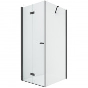 Душевой уголок New Trendy New Soleo Black D-0236A/D-0114B L 100x80 черный/прозрачное