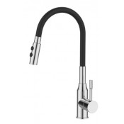Смеситель для кухни с гибким изливом Milardo Meal M01SB2FM05 и душевой насадкой, глянцевый хром,
