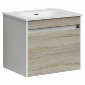 Тумба с раковиной Sancos Smart SM60E/CN7001 60 дуб бардолино/белый