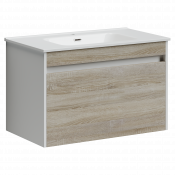 Тумба с раковиной Sancos Smart SM80E/CN7005 80 дуб бардолино/белый