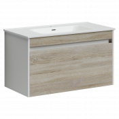 Тумба с раковиной Sancos Smart SM90E/CN7002 90 дуб бардолино/белый