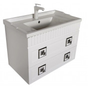 Тумба подвесная Atoll Парадис 80 белый матовый