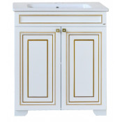 Тумба напольная Atoll Мальта белый/золото