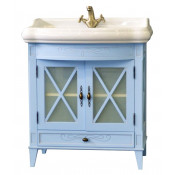 Тумба напольная Atoll Ретро голубой/серебро