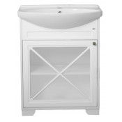 Тумба напольная Atoll Палермо 65 стекло белый матовый