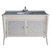 Тумба Atoll Валенсия 130 NEW напольная ivory/патина серебро