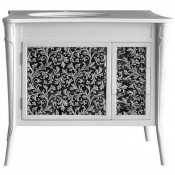 Тумба Atoll Валенсия 100 NEW напольная bianco/патина черная