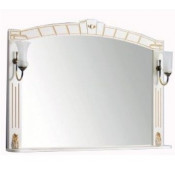 Зеркало Atoll Александрия 130 с подсветкой слоновая кость/золото