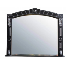 Зеркало Atoll Александрия 100 с подсветкой черный/серебро