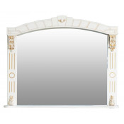 Зеркало Atoll Александрия 100 с подсветкой слоновая кость/золото