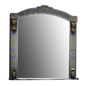 Зеркало Atoll Александрия 85 с подсветкой черный/золото