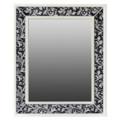 Зеркало Atoll Валенсия 75 NEW bianco/черная патина