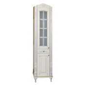 Шкаф-пенал Atoll Александрия напольный прямой слоновая кость/серебро