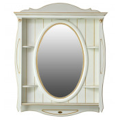 Зеркало Atoll Ривьера 100 с подсветкой слоновая кость/золото