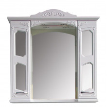 Зеркальный шкаф Atoll Маргарита с подсветкой белый