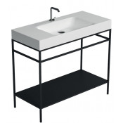 Консоль под раковину Kerasan Cento 924431 100х45 черный матовый
