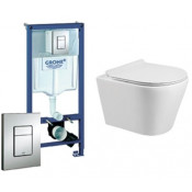 Подвесной унитаз с инсталляцией комплект ALPEN The Champ A01S Grohe Rapid SL 38772001