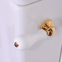 Механизм слива для низкого бачка Kerasan Waldorf/Retro 757091 золото/белый