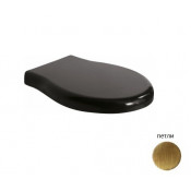 Сидение с крышкой для унитаза Globo Paestum PA029NBR черный/бронза, микролифт