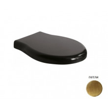 Сидение с крышкой для унитаза Globo Paestum PA029NBR черный/бронза, микролифт