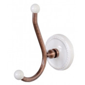 Вешалка-крючок Devon&Devon Dorothy DOR413RAME медь/белый