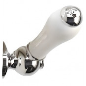 Ручка для механизма слива Devon&Devon IBLEVADX/CR хром/белый