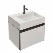 Тумба под раковину Antonio Lupi Atelier GRFATI154 R3+ATF13750 B/g + titanio подвесная белый/серый