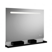 Зеркало Burgbad Fiumo SFXP100FOT2 с подсветкой черный/белый
