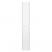 Пенал подвесной/напольный Dreja SLIM 99.0406, 30 см, универсальный, 2 дверцы, 4 стеклянные полки, белый глянец