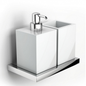 Дозатор для мыла IBB Xoni XO24DCRO/CRO хром/белый матовый