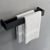 Полотенцедержатель двойной Novellini Kuadra R90AKFPS0230-H черный матовый