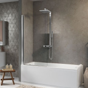 Штора для ванны Novellini Aurora AURORAN175-1K 75х150 хром/прозрачное