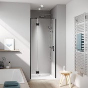 Душевая дверь Kermi Liga LI SFL 09020 3PK 90 прозрачное/черный