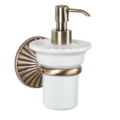 Дозатор для жидкого мыла Tiffany World Retro Opal TWOP108br бронза/белый