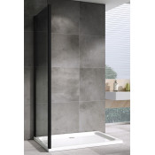 Боковая стенка Abber Schwarzer Diamant S80B 80х195 черный/прозрачное