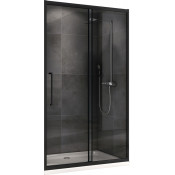 Душевая дверь Abber Schwarzer Diamant AG30140BH 140х195 черный/прозрачное