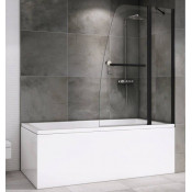 Шторка на ванну Abber Ewiges Wasser AG50100B 100х140 черный/прозрачное