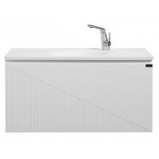 Тумба с раковиной Black & White Universe U918.900-2 90 подвесная glossy white