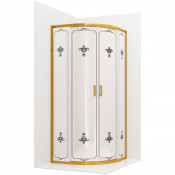 Душевой уголок Ambassador Royal 18015305 100х100х200 золото/белое с рисунком