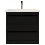 Тумба под раковину Art&Max Platino AM-Platino-580-2C-SO-NM подвесная черный матовый