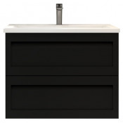 Тумба под раковину Art&Max Platino AM-Platino-750-2C-SO-NM подвесная черный матовый