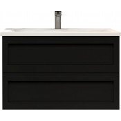 Тумба под раковину Art&Max Platino AM-Platino-1000-2C-SO-NM-Cer черный матовый