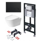 Подвесной унитаз с инсталляцией комплект Duravit SET D-NEO 45770900A1+WD1020+WD6016+WD5001031
