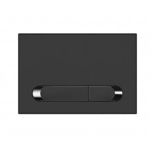 Кнопка смыва Cersanit Estetica A64112 черный матовый с рамкой хром