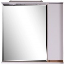 Зеркальный шкаф АСБ-Мебель Марко 10718 80 с подсветкой белый/дуб золотой